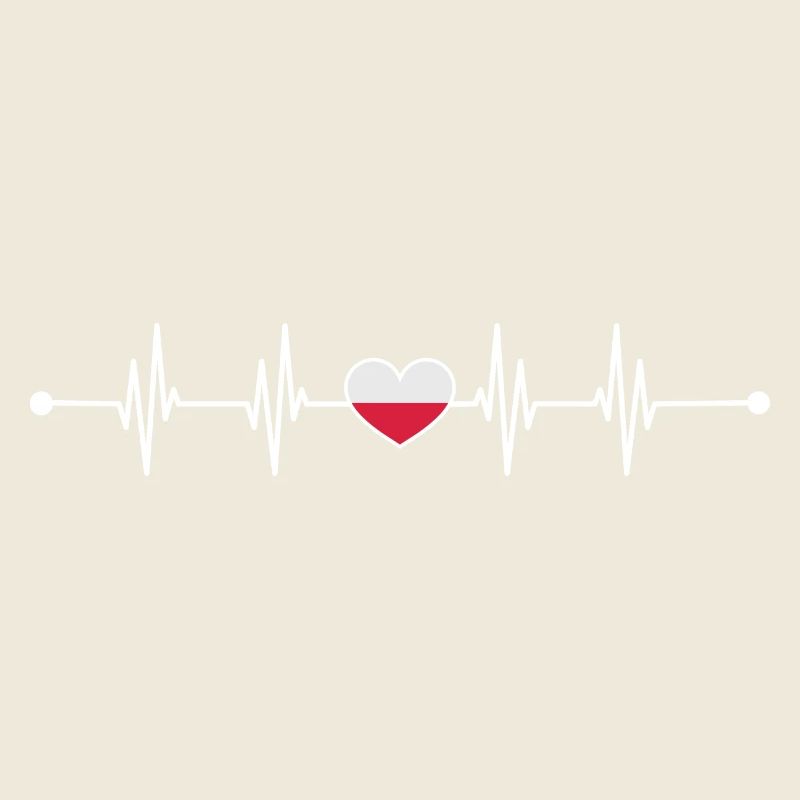 Heartbeat drapeau de la Pologne