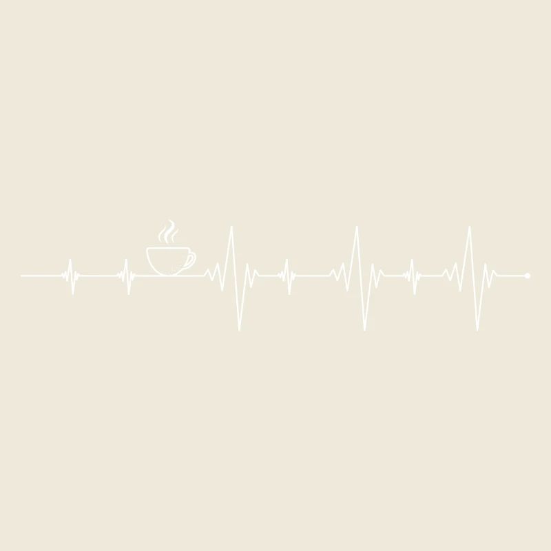 Coffee Pulse Line Art