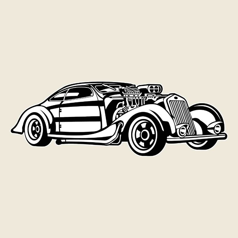 Hot Rod / Roue Rod 05_schwarz blanc