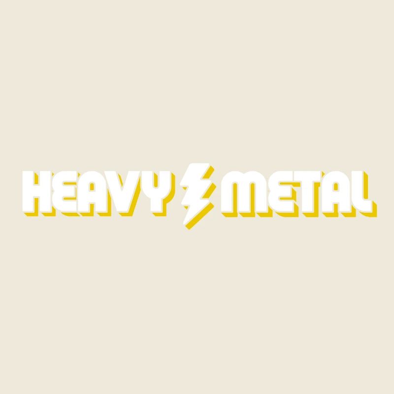 Heavy Metal Lightning Bolt Text-Logo