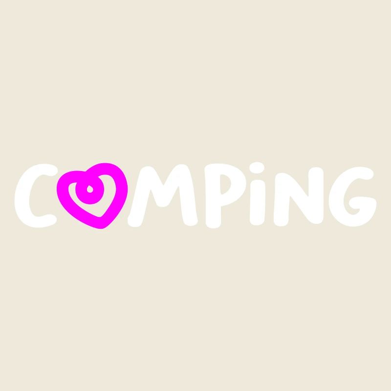 Camping Heart Camper Handwriting Caravan Van Life