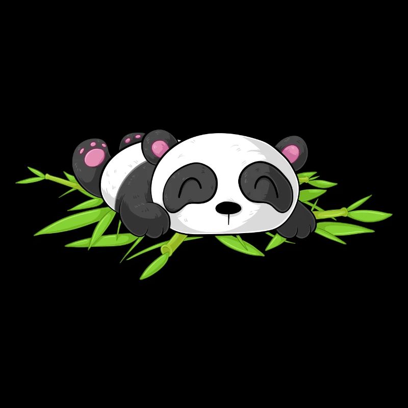 Sleeping cartoon panda