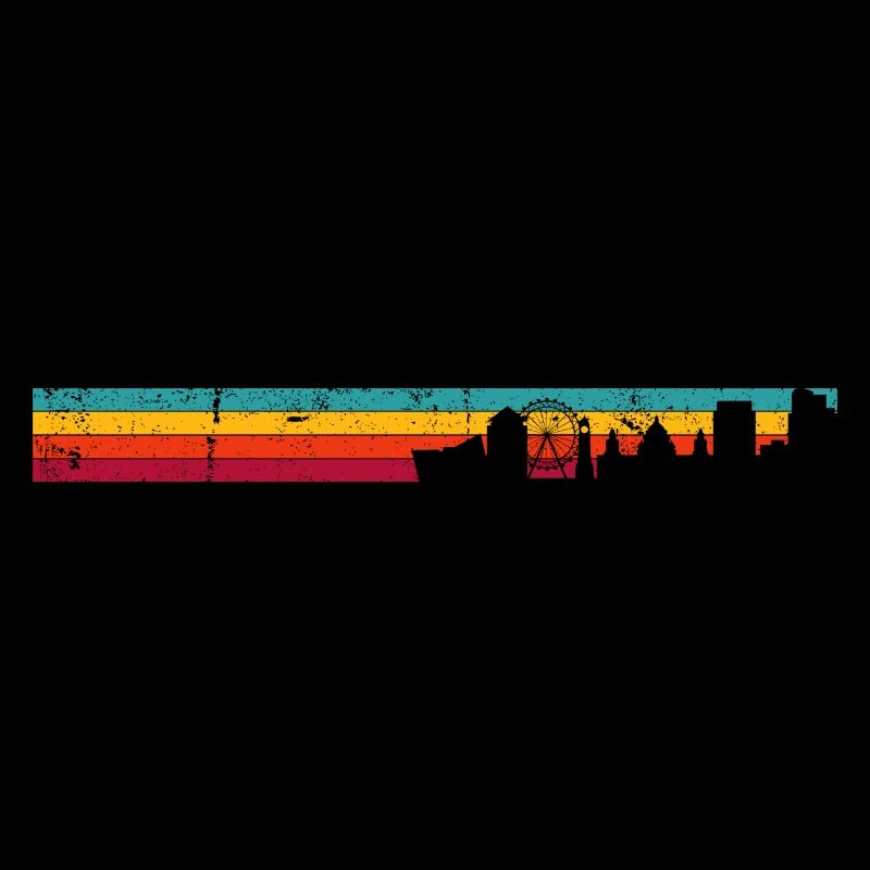 Rainbow Skyline Silhouette