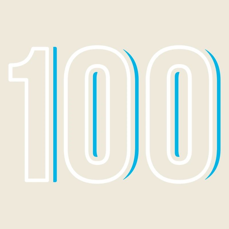 Nummer 100 - Einhundert - Hundert