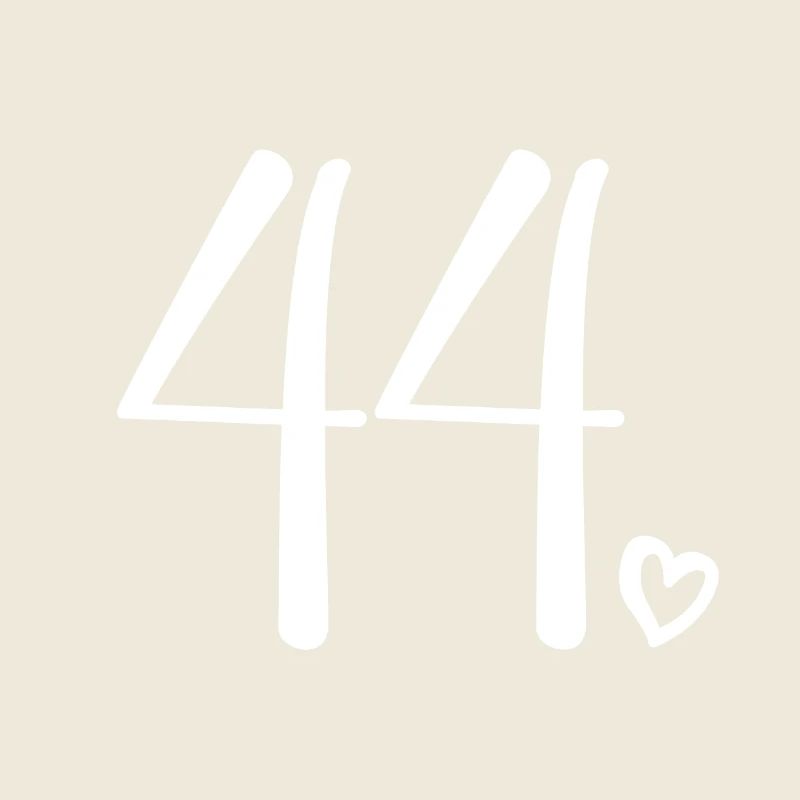 Cute Number 44, 44 Years Old, 44th Birthday Gift