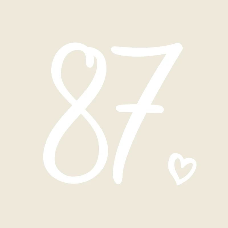 Cute Number 87, 87 Years Old, 87th Birthday Gift