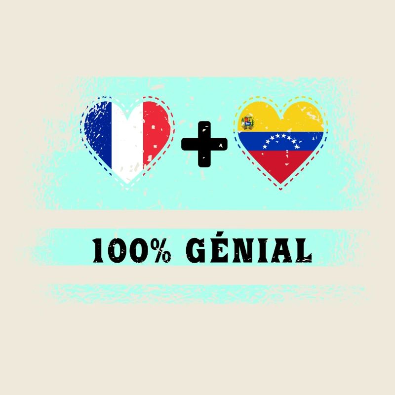 100% tolle Frankreich und Venezuela Flagge