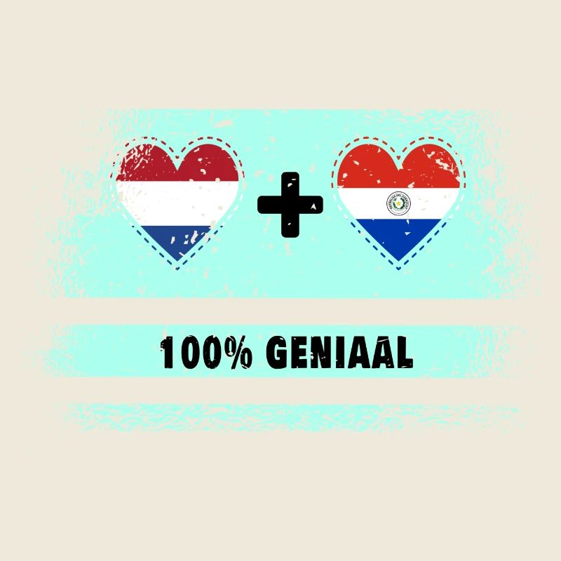 Drapeau 100% Genius du Paraguay et des Pays-Bas