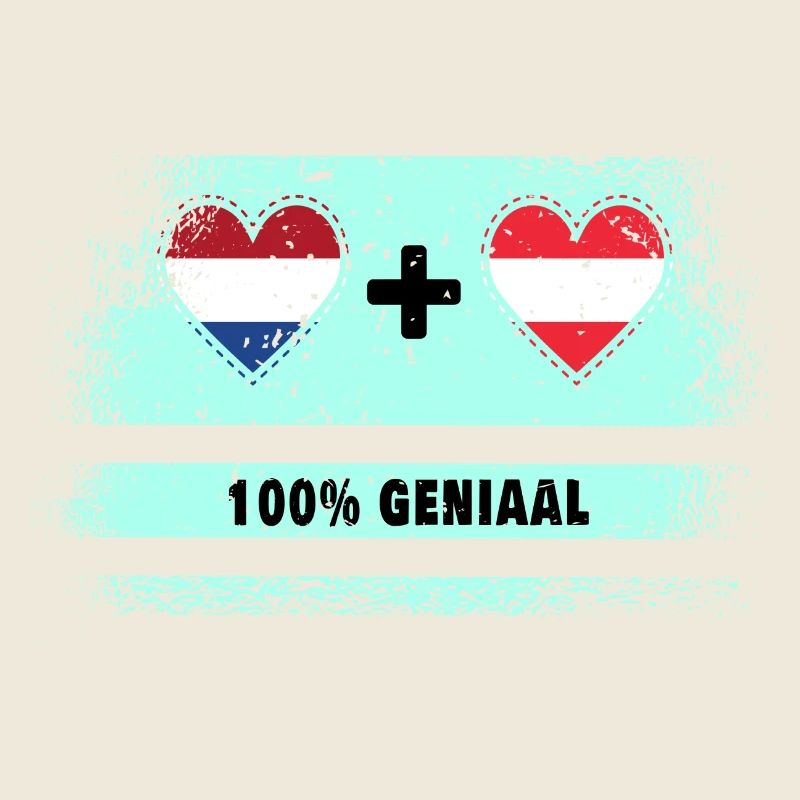 Autriche et Pays-Bas 100% Genius flag