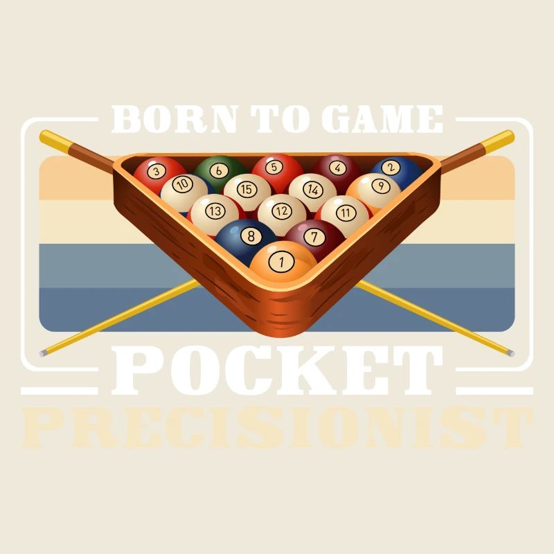 Pool Billardspieler Queue 8-Ball