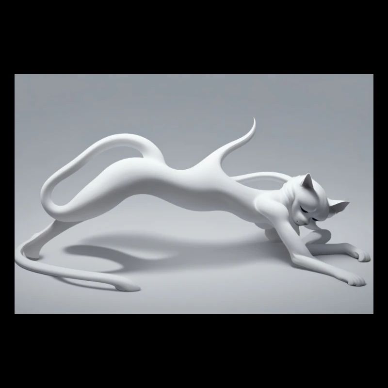 Oeuvre abstraite de chat
