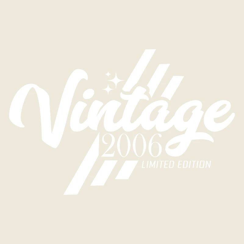 Vintage 2006 Anniversaire Style Rétro