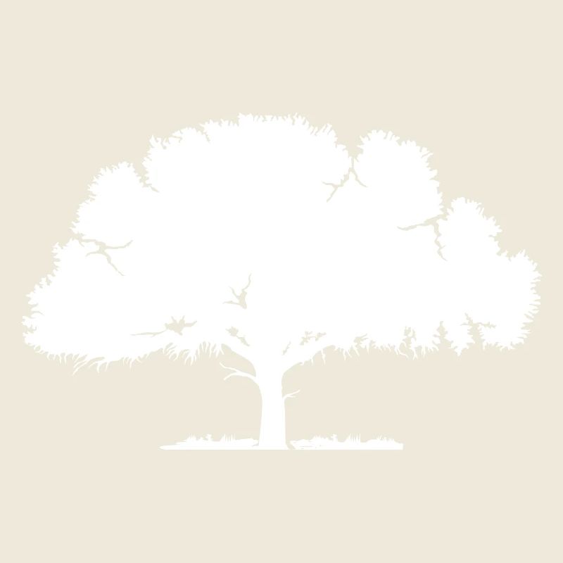Eiche Baum Wald Natur Vektor Illustration Symbol