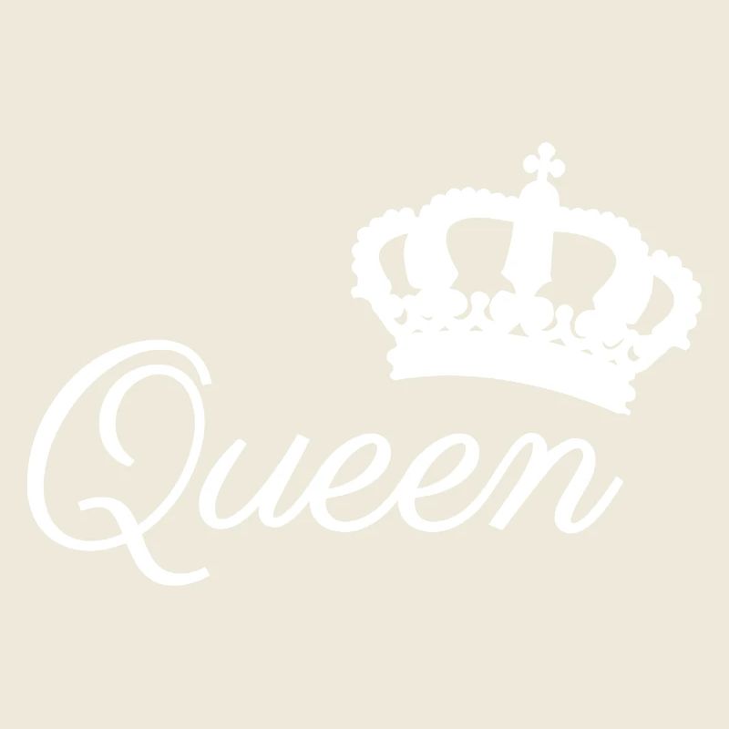 Conception élégante de la typographie de la couronne de la reine