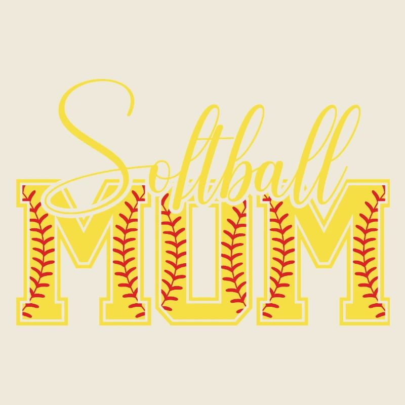 Softball Mom Logo mit Schriftzug