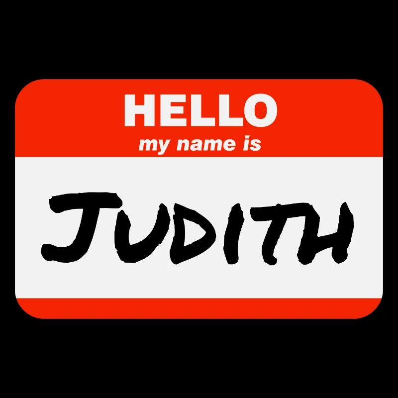 Hello My Name Is Judith Label Name Tag