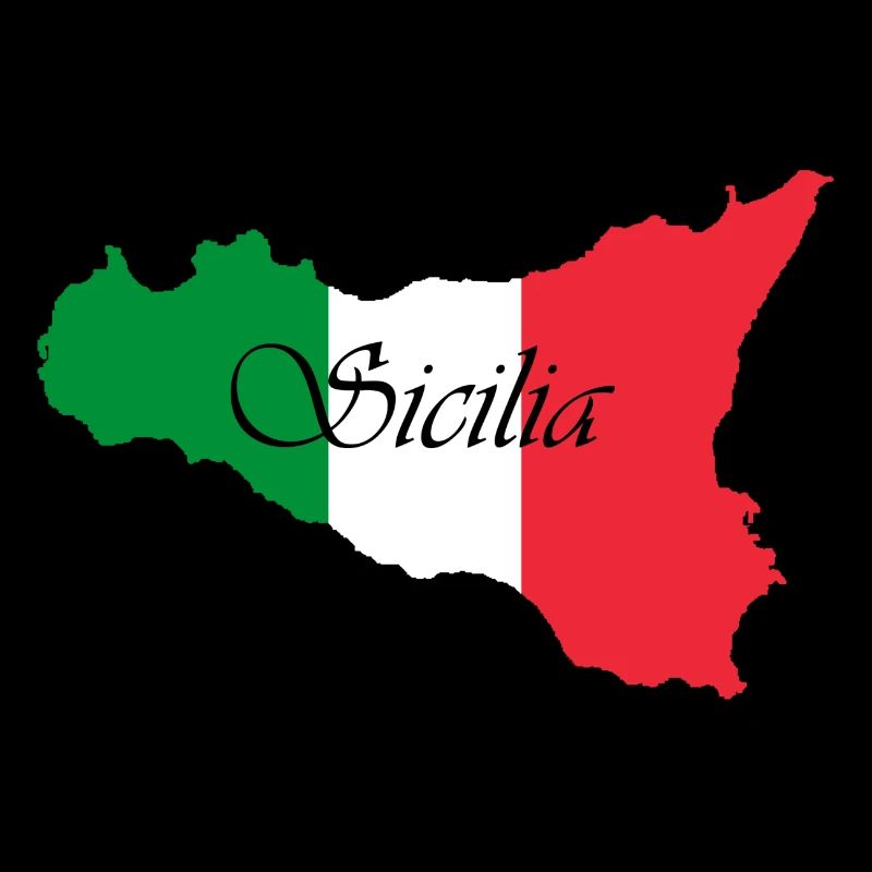 Sicile couleurs classique écrit Sicilia