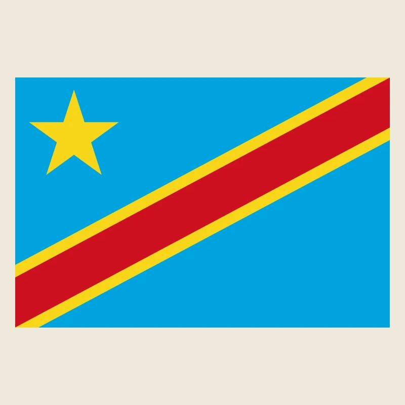 Flagge der Demokratischen Republik Kongo