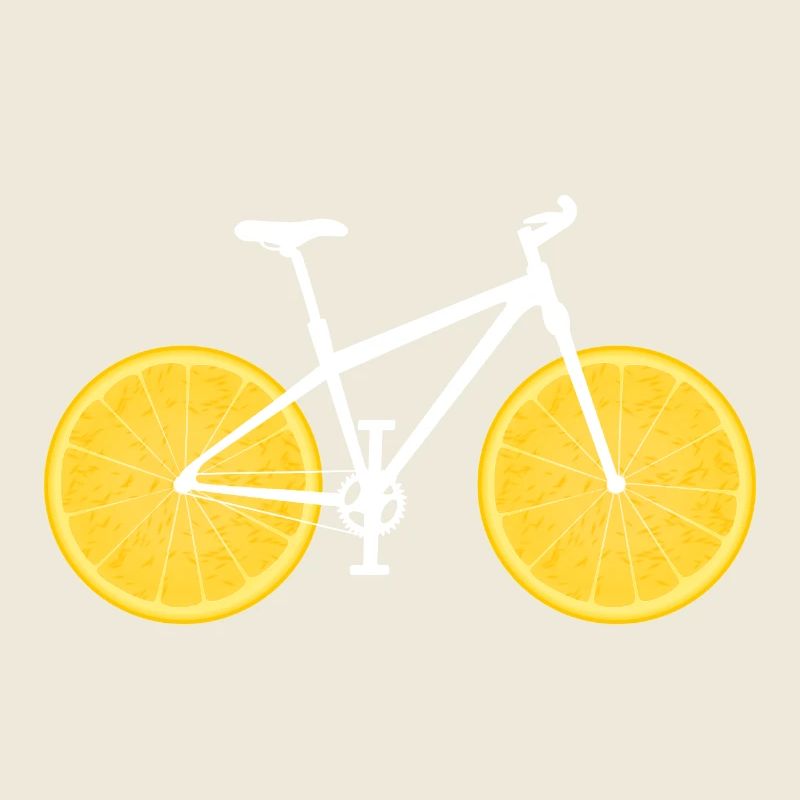 Fruit Bicycle Lemon Lime Orange / Gift