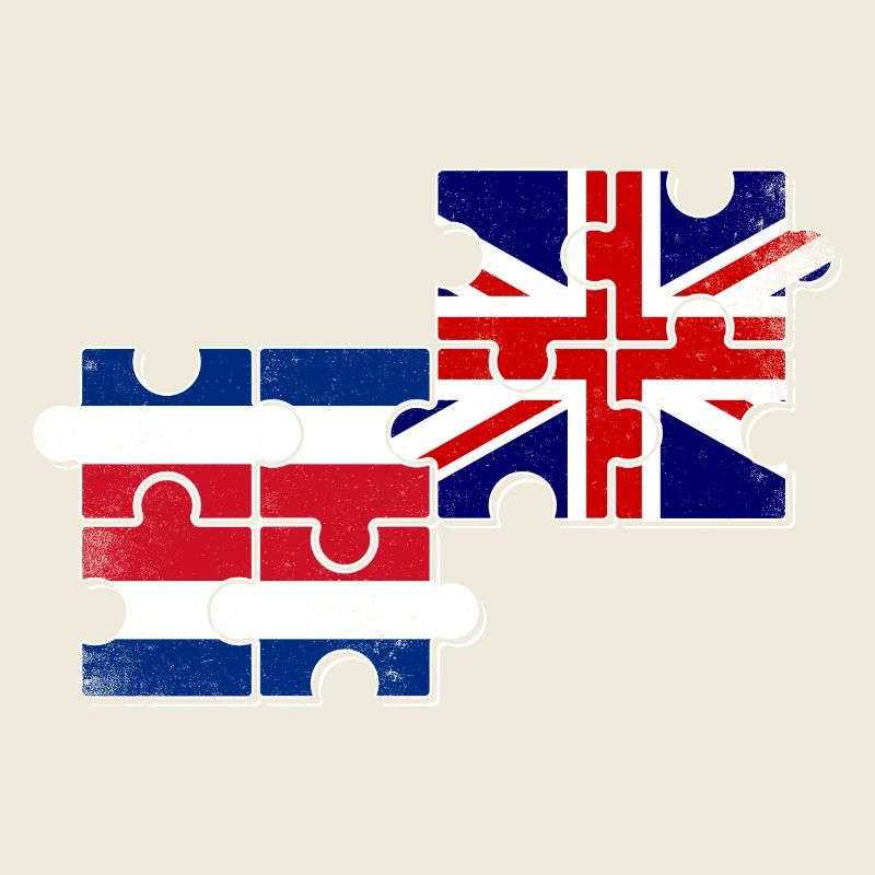 Costa Rica Drapeau de la Grande-Bretagne