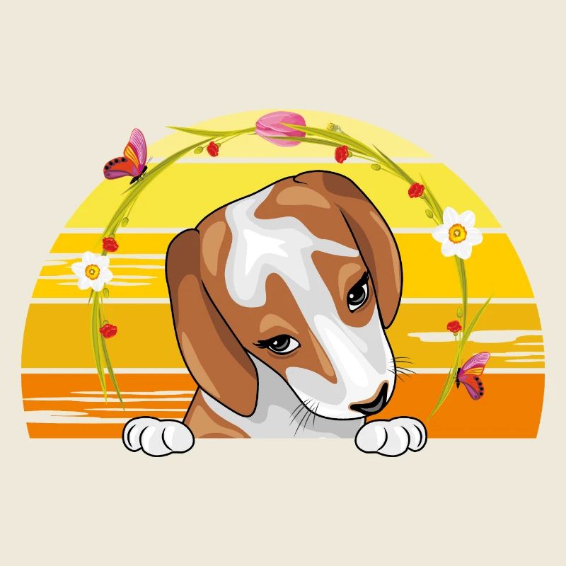 Portrait d’un chiot Beagle mignon et timide