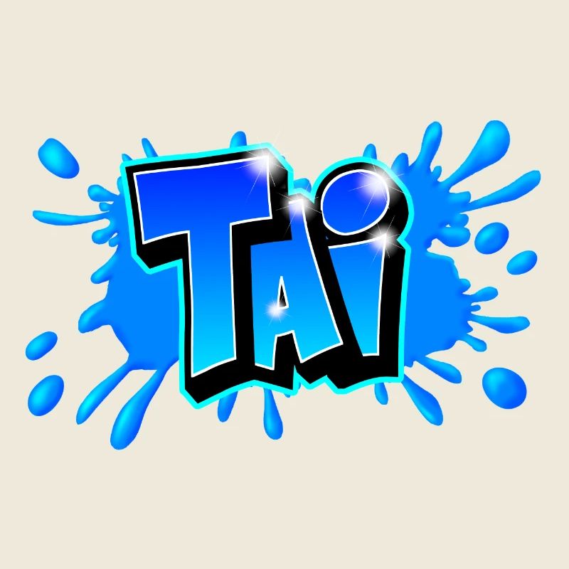 GRAFFITI NAME TAI SPLASH BLEU