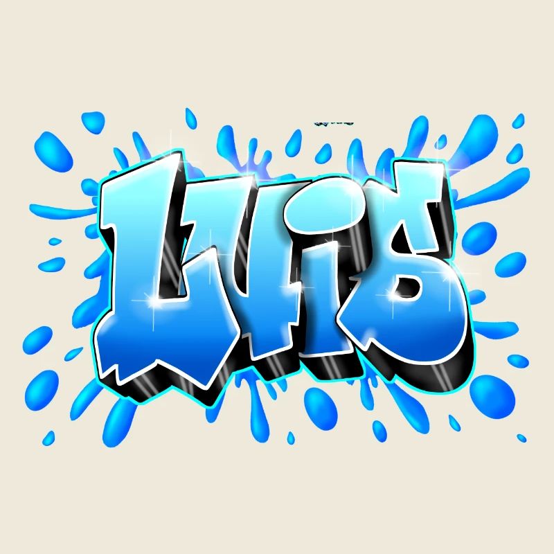 Luis Graffiti Name Splash auf alles druckbar