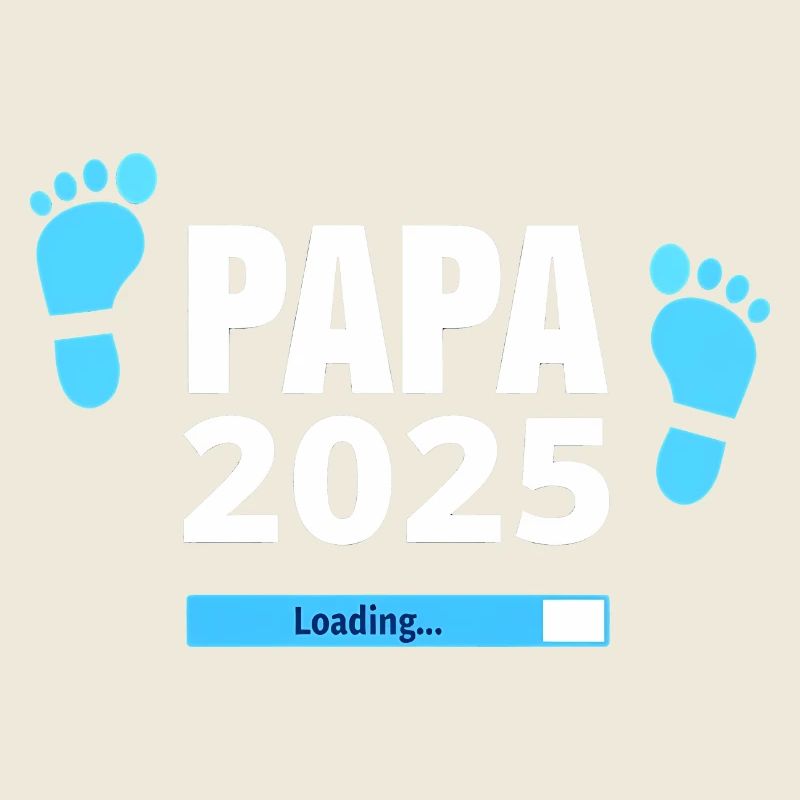 Papa 2025 Loading - Geschenk für werdende Väter