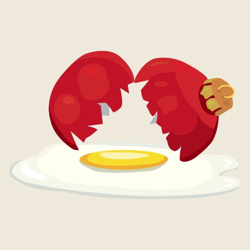 Weihnachtskugel zerbrochenes Ei