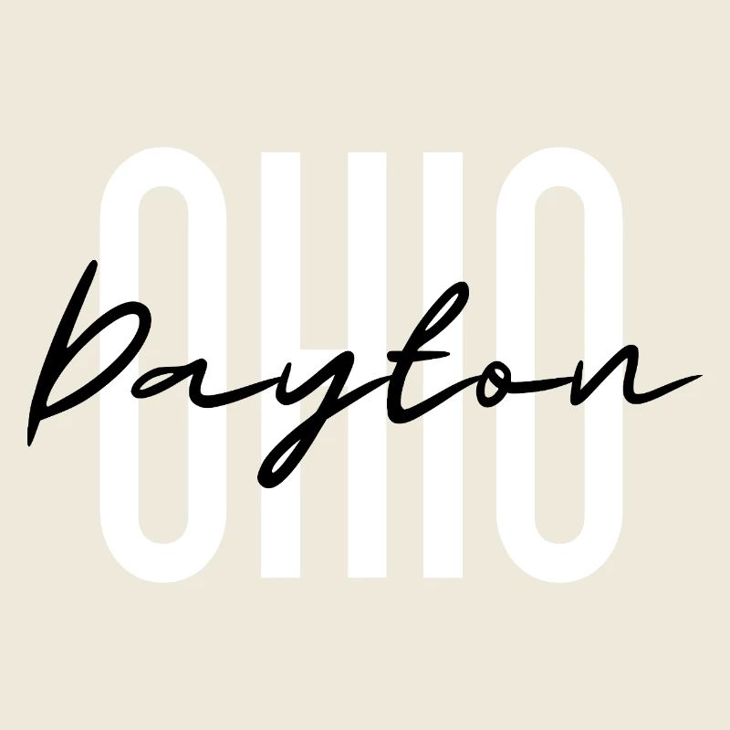 Ohio Script Overlay on Bold Block Letters