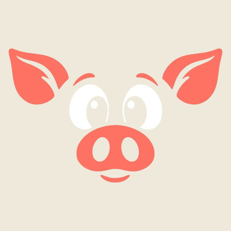 Ferkel | Big Face Kostüm Karneval Verkleidung