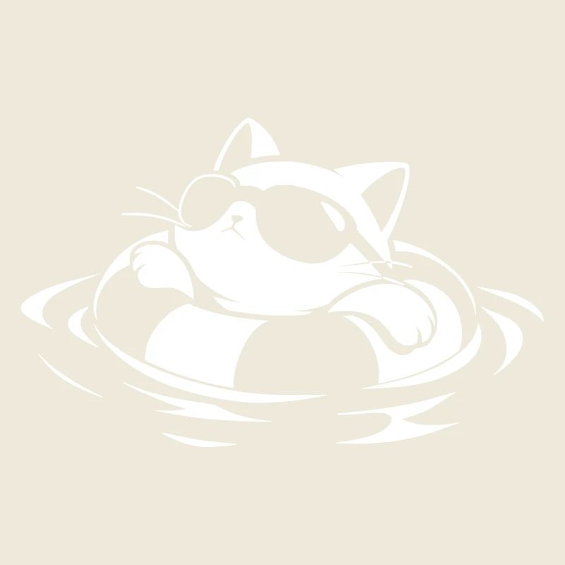 Coole Katze im Wasser