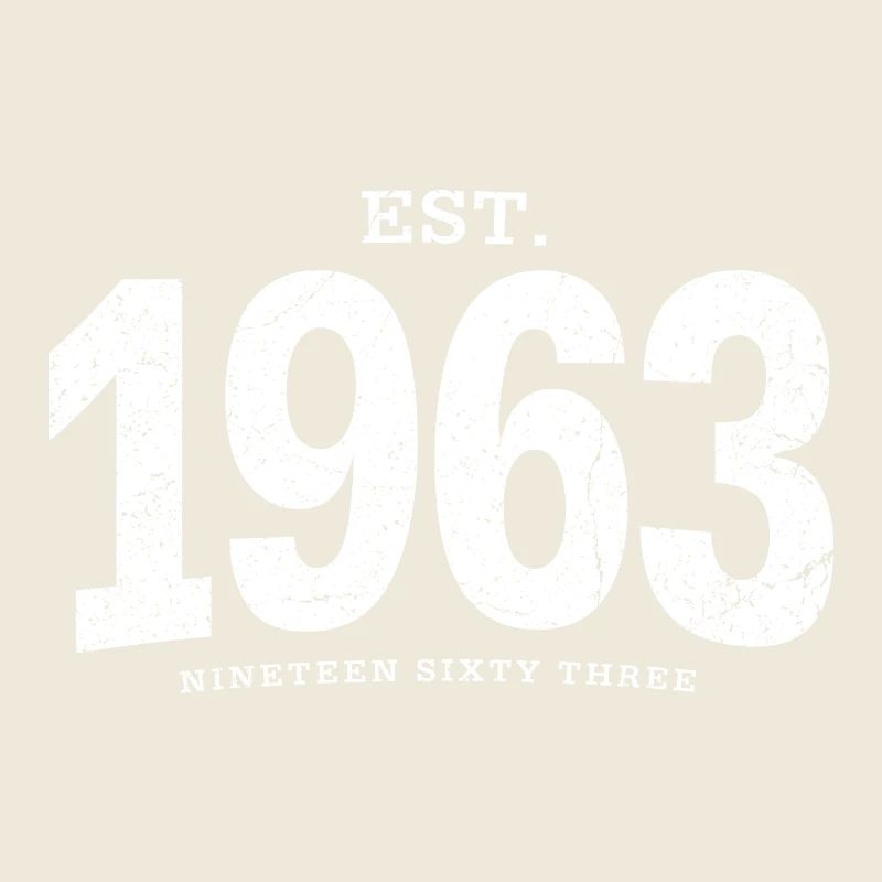 est. 1963 (à l'ancienne blanc)