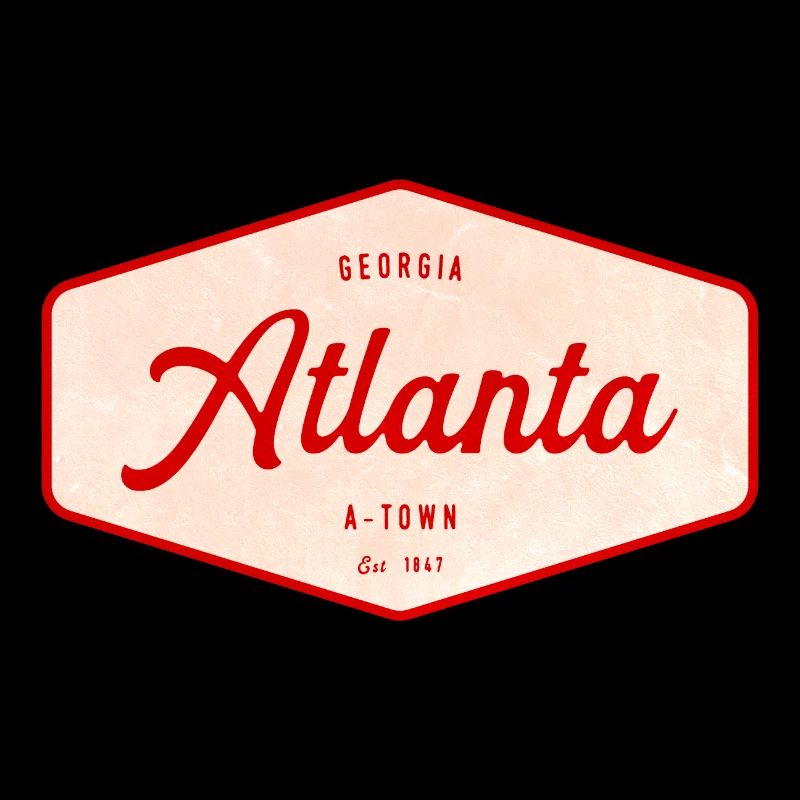 T-shirt Vintage Emblem Atlanta Script
