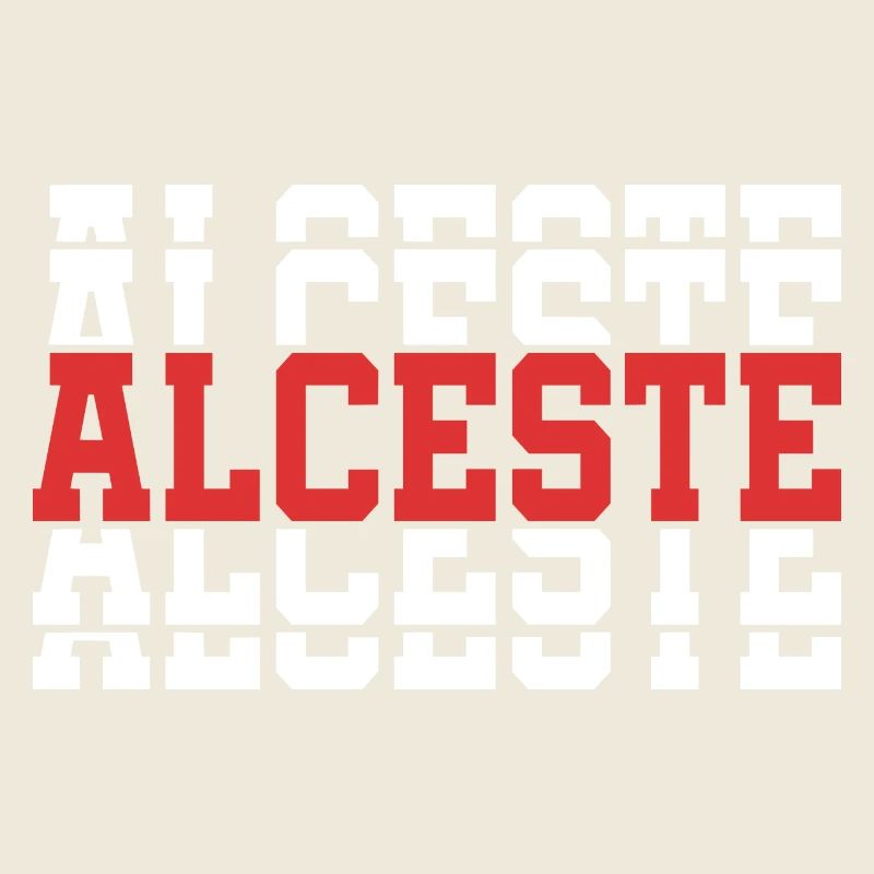 Alceste T-Shirt Geschenkidee gestapelter Text