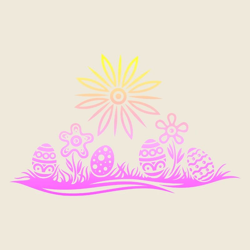 Easter Easter Eggs in the Grass