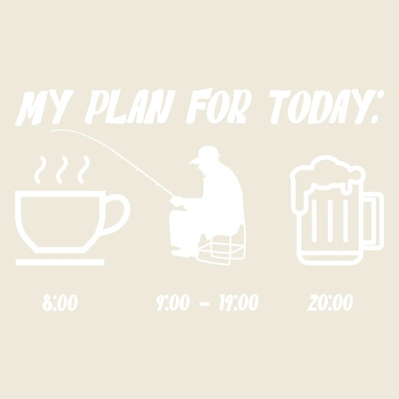 Mein Plan heute: Kaffee, Angeln & Bier