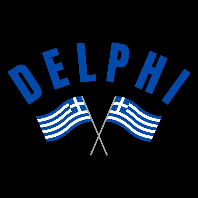 Drapeaux jumeaux grecs de Delphes