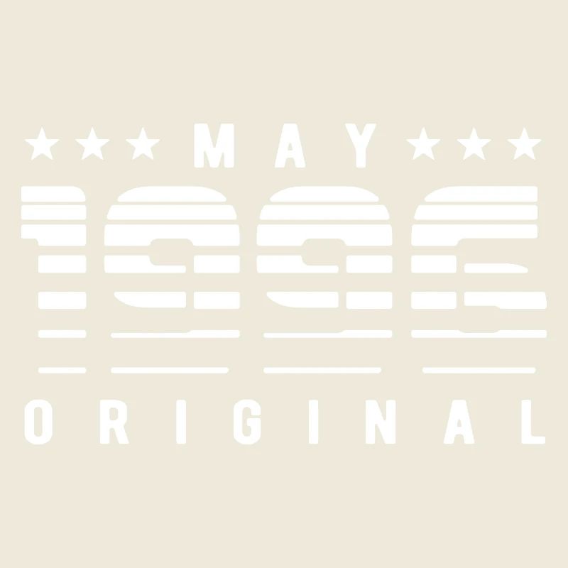 Mai 1996 Anniversaire vintage rayé original