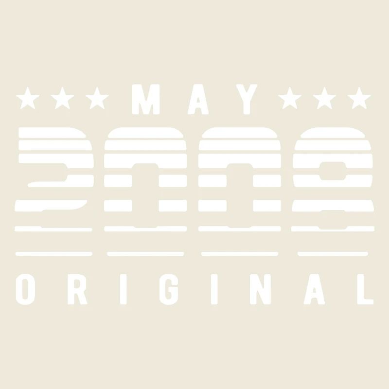 Mai 2008 Anniversaire vintage rayé original