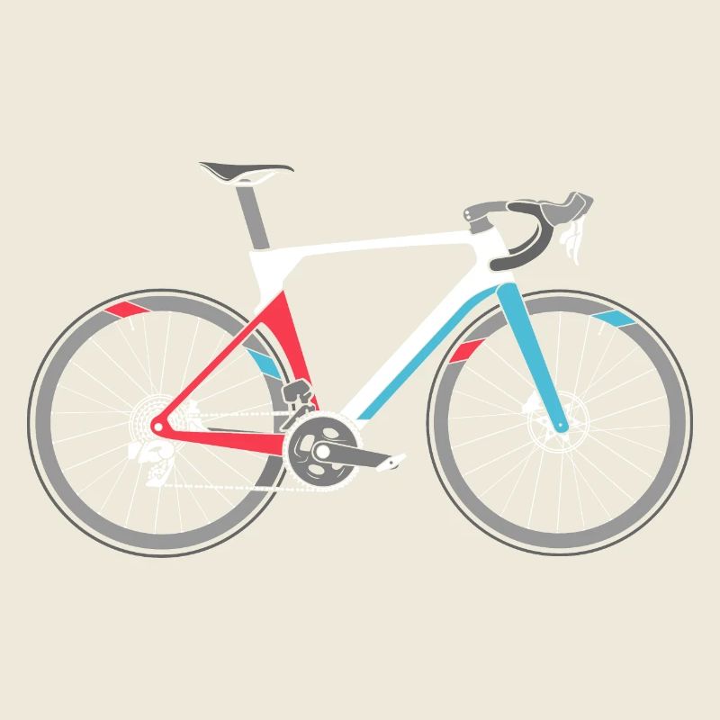 Vélo de route Vélo de vélo de route Symbole de vélo de route Couleurs