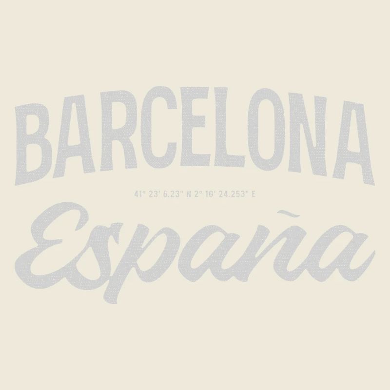 Barcelona Espana Script Design