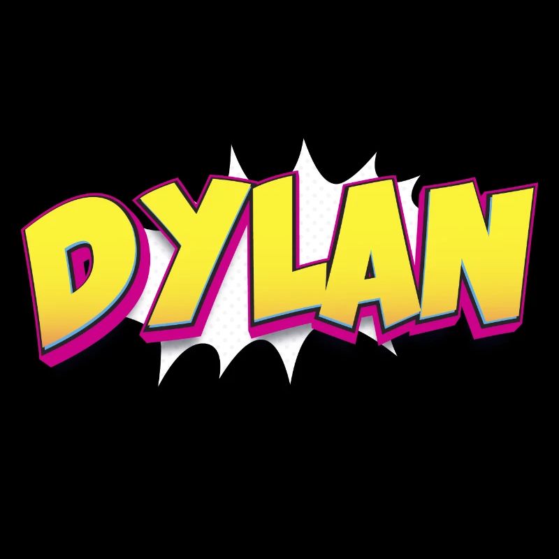Dylan Benutzerdefinierter Name Comic-Stil Pop-Art, Dylan