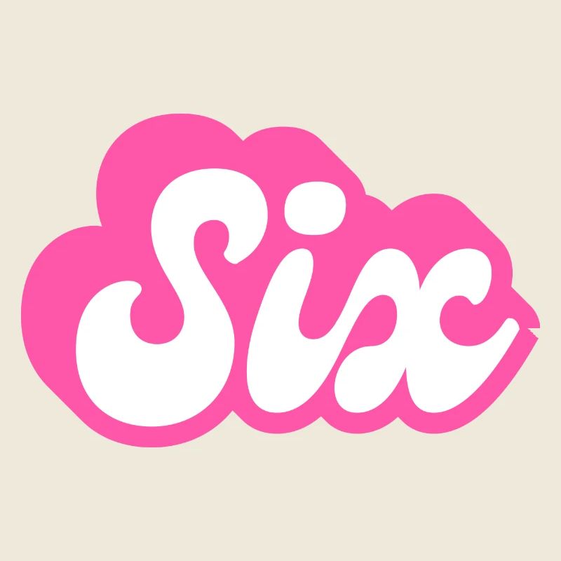 Six Birthday - 6th Birthday Retro Pink