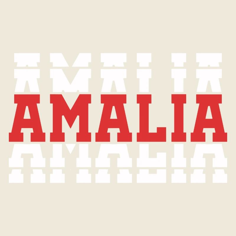 Amalia T-Shirt T-Shirt Geschenkidee gestapelter Text