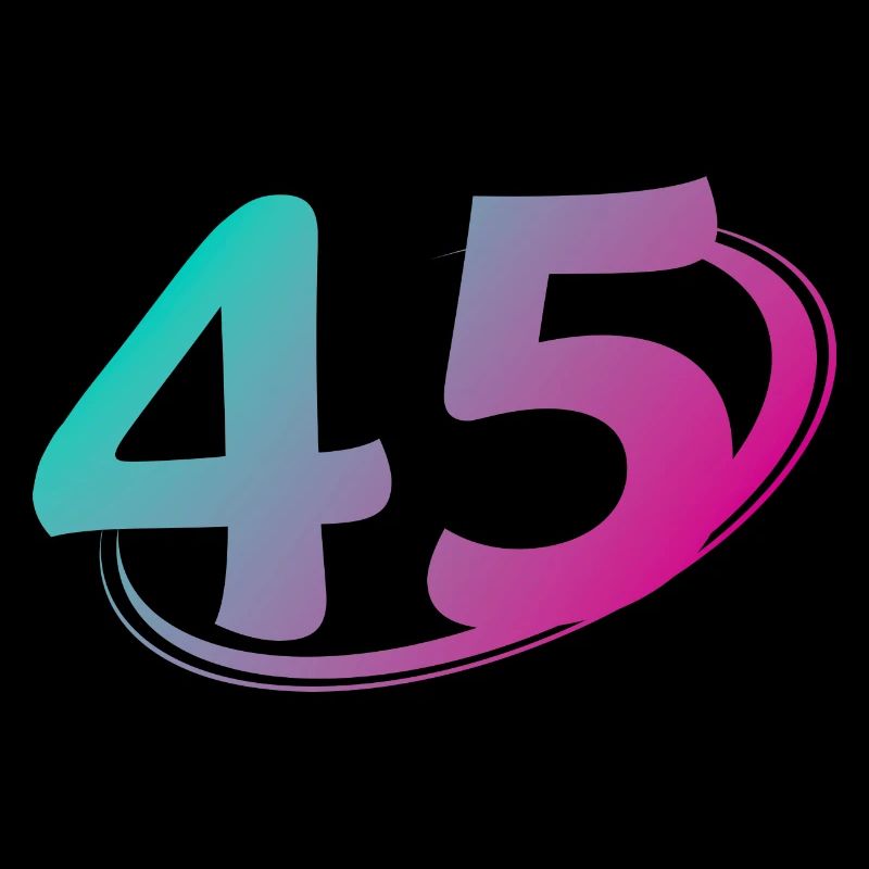 Nummer 45 mehrfarbig