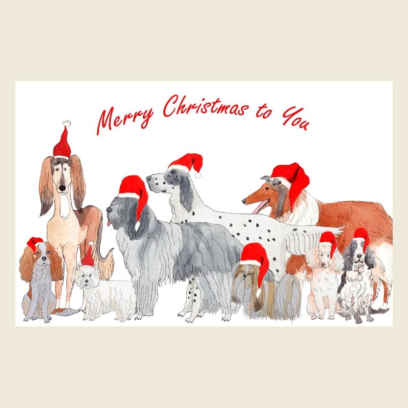 Weihnachtshunde 3 Aufkleber