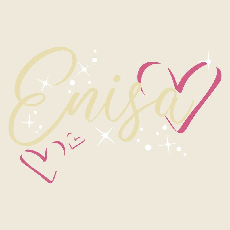 Enisa Nom Prénom Calligraphie coeur