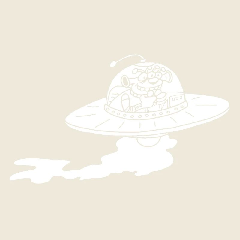 Alien Spaceship (White)
