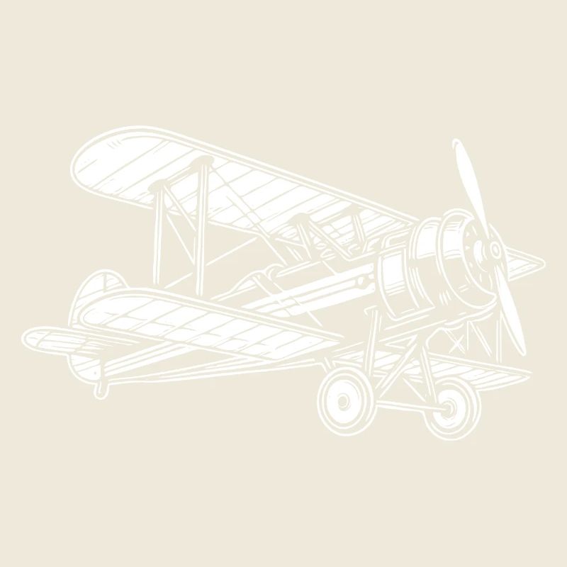 Doppeldecker Oldtimer, Klassisches Flugzeug Design